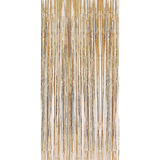 Perdea Franjurata, Model Decor Petrecere, pentru Fundal de Poze, Amenajare Colorata a Petrecerii, Dimensiune 100x200 cm, Gold Sampanie