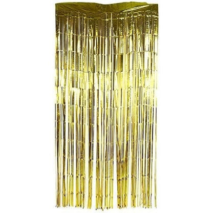 Perdea Franjurata, Model Decor Petrecere, pentru Fundal de Poze, Amenajare Colorata a Petrecerii, Dimensiune 100x200 cm, Gold
