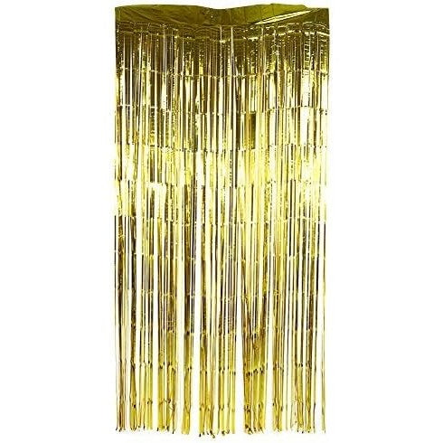 Perdea Franjurata, Model Decor Petrecere, pentru Fundal de Poze, Amenajare Colorata a Petrecerii, Dimensiune 100x200 cm, Gold