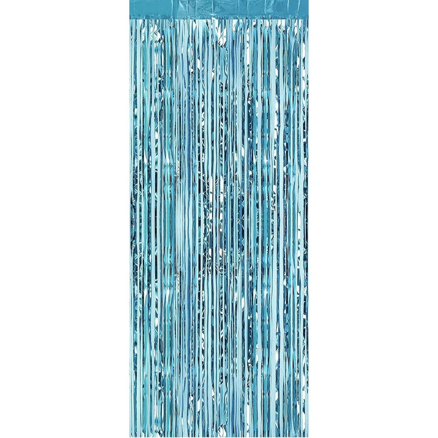Perdea Franjurata, Model Decor Petrecere, pentru Fundal de Poze, Amenajare Colorata a Petrecerii, Dimensiune 100x200 cm, Albastru Deschis