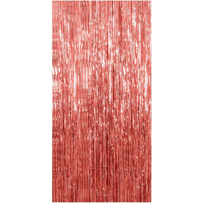Perdea Franjurata, Model Decor Petrecere, pentru Fundal de Poze, Amenajare Colorata a Petrecerii, Dimensiune 100x200 cm, Rose Gold