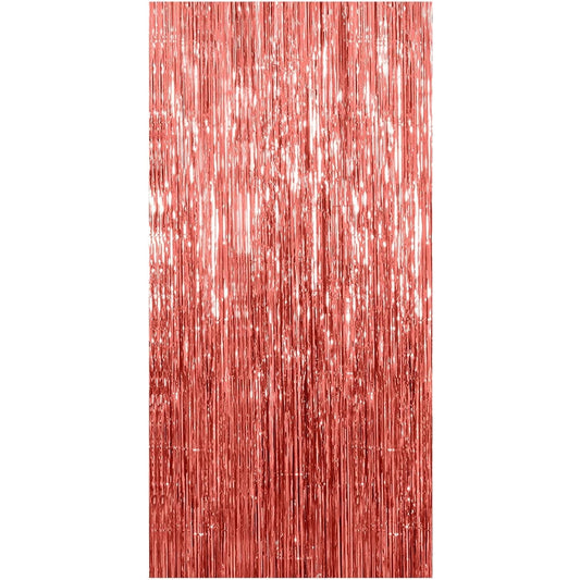 Perdea Franjurata, Model Decor Petrecere, pentru Fundal de Poze, Amenajare Colorata a Petrecerii, Dimensiune 100x200 cm, Rose Gold