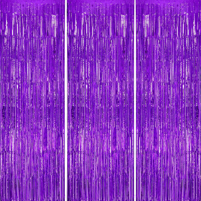 Perdea Franjurata, Model Decor Petrecere, pentru Fundal de Poze, Amenajare Colorata a Petrecerii, Dimensiune 100x200 cm, Mov Deschis
