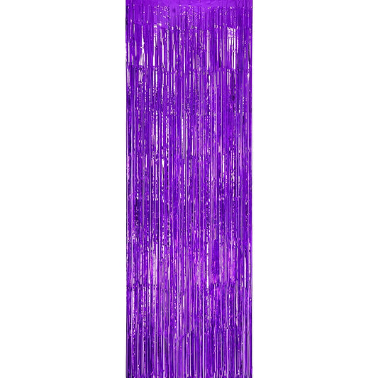 Perdea Franjurata, Model Decor Petrecere, pentru Fundal de Poze, Amenajare Colorata a Petrecerii, Dimensiune 100x200 cm, Mov Deschis
