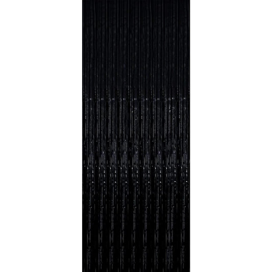 Perdea Franjurata, Model Decor Petrecere, pentru Fundal de Poze, Amenajare Colorata a Petrecerii, Dimensiune 100x200 cm, Negru