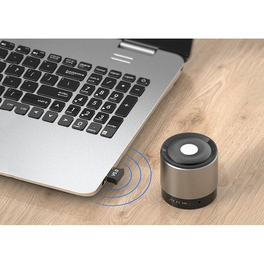 Adaptor Bluetooth, 5.0, Wireless, pentru PC/Laptop, Interfata USB, 20 mbps, Negru