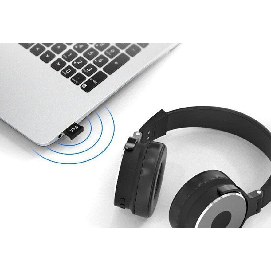 Adaptor Bluetooth, 5.0, Wireless, pentru PC/Laptop, Interfata USB, 20 mbps, Negru