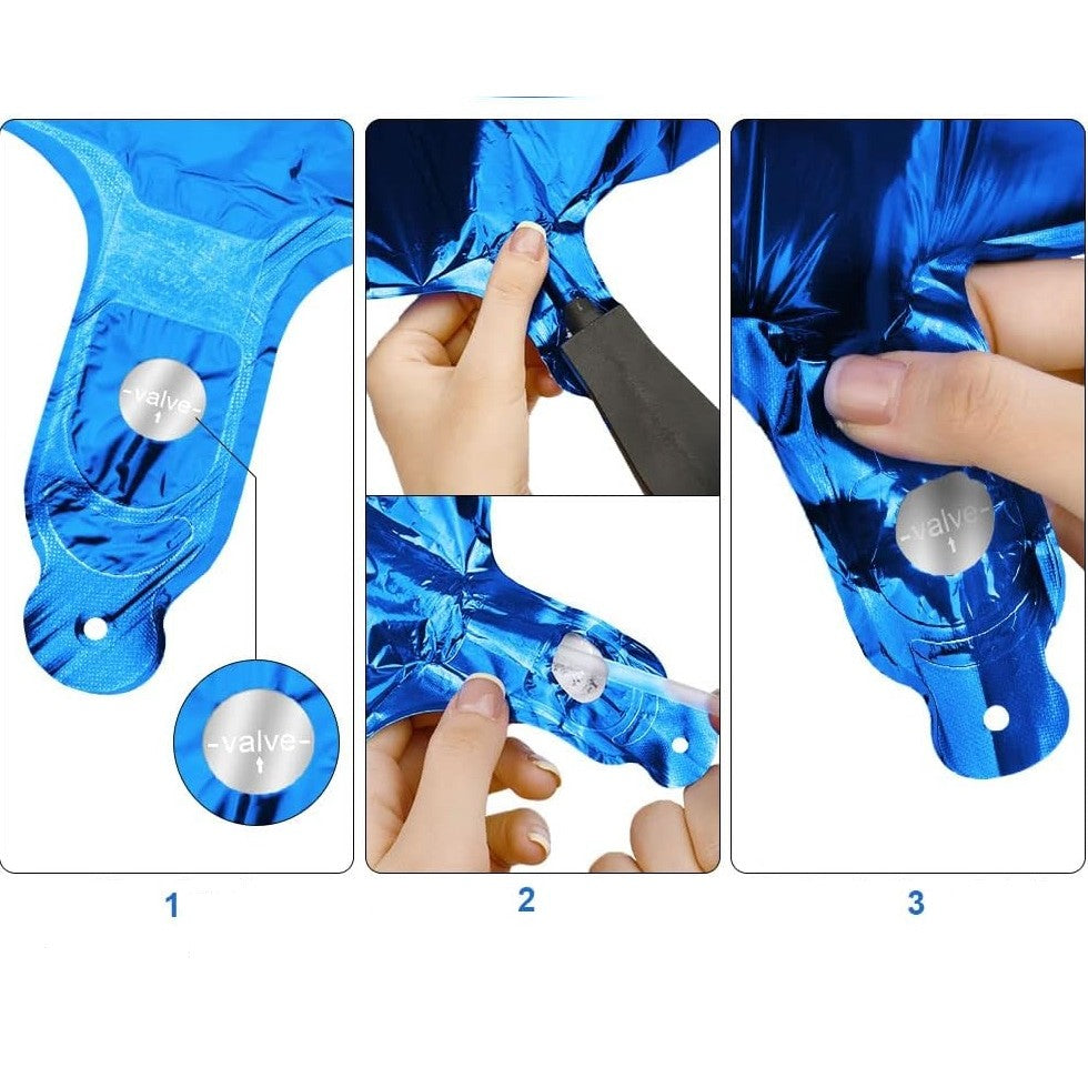 Balon din Folie, Cifra 0, 81 cm, Pentru Aer sau Heliu, Bulk, Albastru