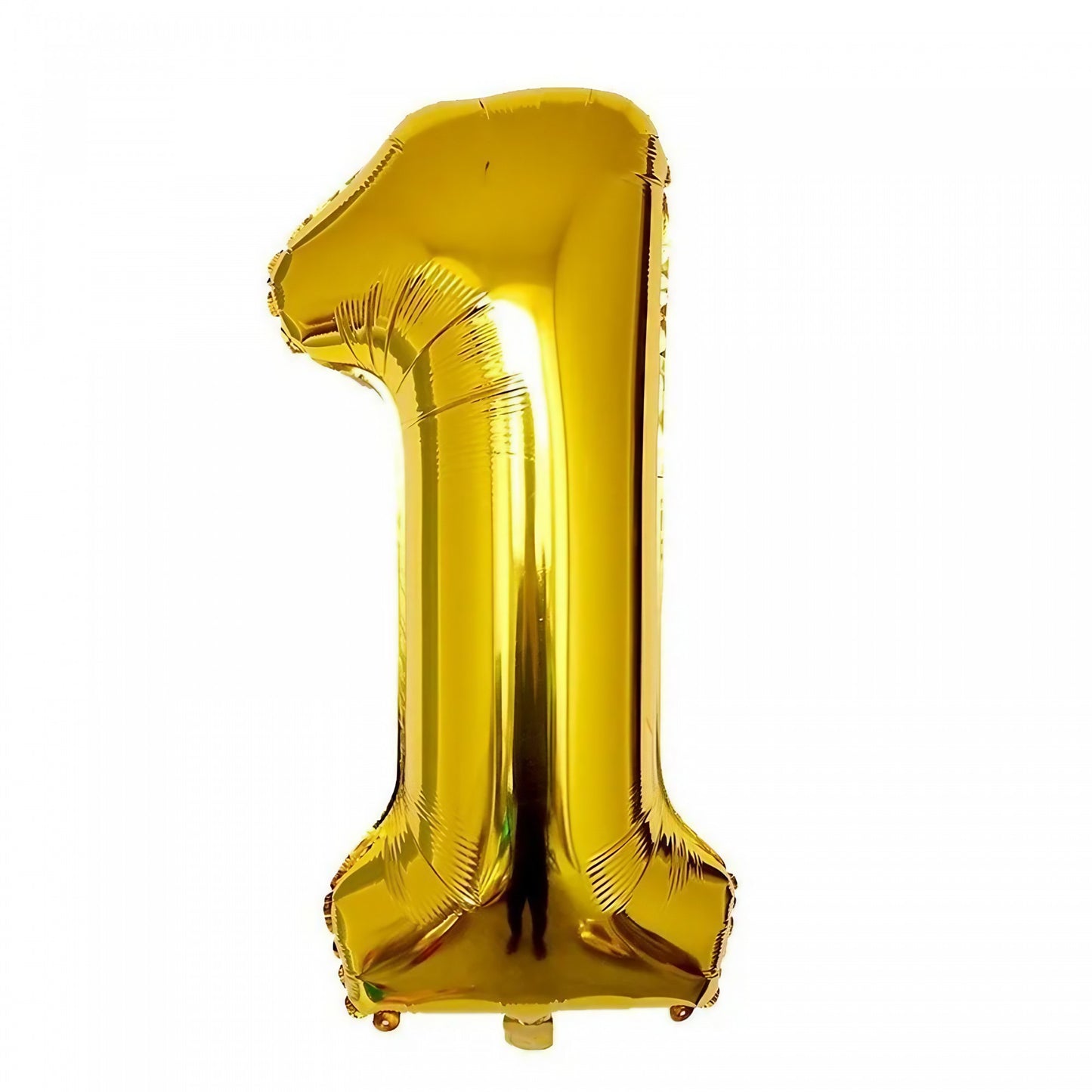 Balon din Folie, Cifra 1, 81 cm, Pentru Aer sau Heliu, Bulk, Auriu
