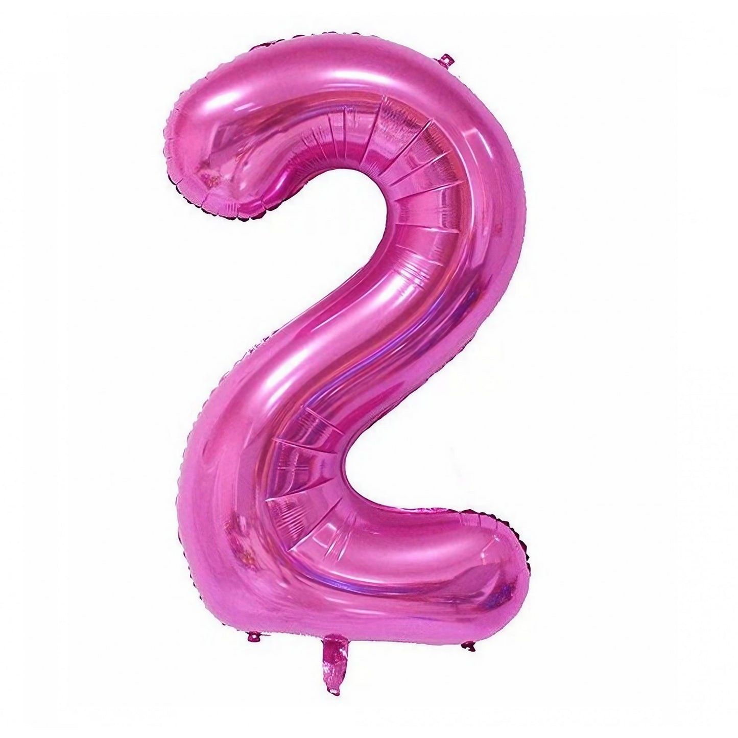 Balon din Folie, Cifra 2, 81 cm, Pentru Aer sau Heliu, Mov
