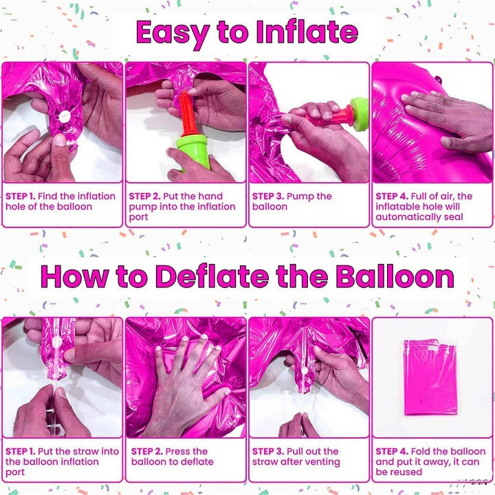 Balon din Folie, Cifra 7, Tema Aniversare, 81 cm, Ambalaj Individual, Pai inclus, Umflare cu Aer sau Heliu, Bulk, Mov