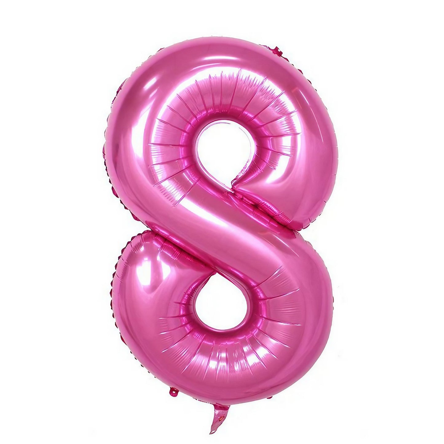 Balon din Folie, Cifra 8, 81 cm, Pentru Aer sau Heliu, Bulk, Roz