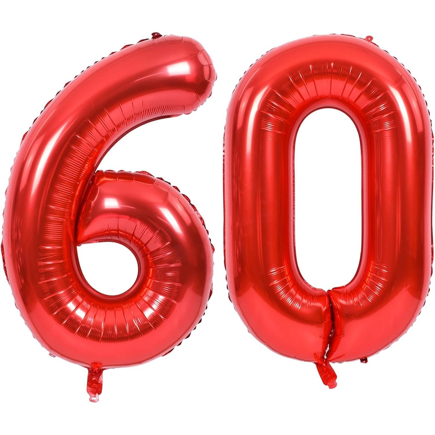 Balon din Folie Metalizata, Figurina Cifra, Tema Aniversare 100 cm, Ambalaj Individual, Pai inclus, Umflare cu Aer sau Heliu, Rosu, Cifra 0