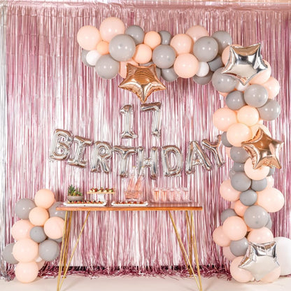 Balon din Folie Metalizata, Figurina Cifra, Tema Aniversare 40 cm, Ambalaj Individual, Pai inclus, Umflare cu Aer sau Heliu, Argintiu, Cifra 7