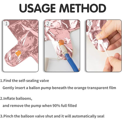 Balon din Folie Metalizata, Figurina Cifra, Tema Aniversare 80 cm, Ambalaj Individual, Pai inclus, Umflare cu Aer sau Heliu, Rose, Cifra 0