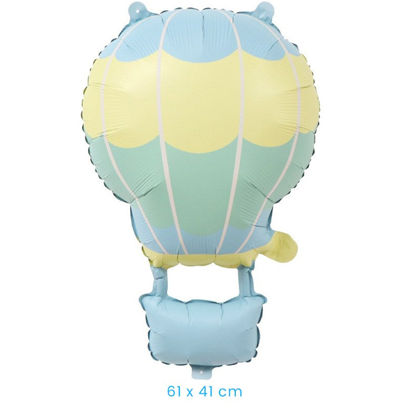 Balon din Folie Metalizata, Figurina Animata, Model Balon cu Aer Cald, 61 x 41 cm, Ambalaj Individual, Pai Inclus, Umflare cu Aer sau Heliu, Multicolor