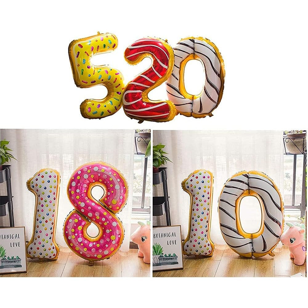 Balon din Folie Metalizata, Figurina Cifra, Model Candy, Tema Aniversare 100 cm, Ambalaj Individual, Pai inclus, Umflare cu Aer sau Heliu, Multicolor, Cifra 1