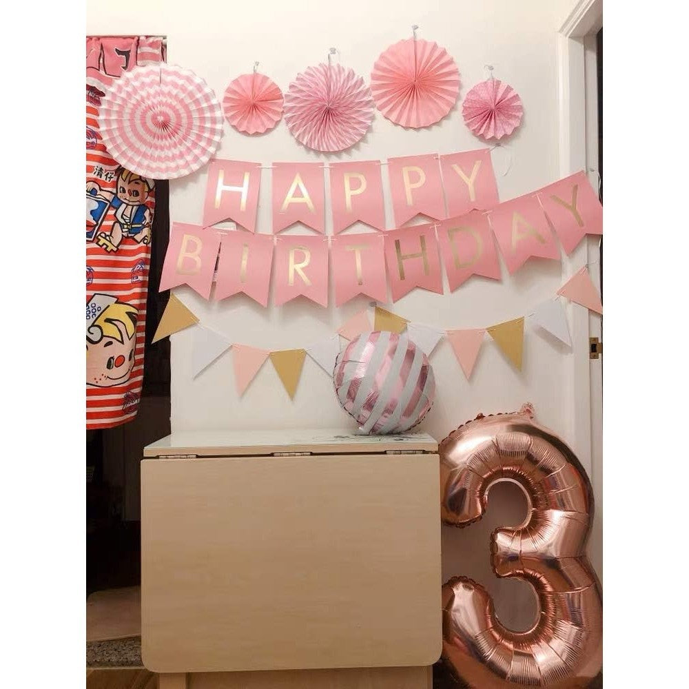 Balon din Folie Metalizata, Figurina Cifra, Tema Aniversare 100 cm, Ambalaj Individual, Pai inclus, Umflare cu Aer sau Heliu, Coral, Rose Gold, Cifra 3