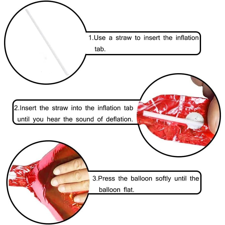 Balon din Folie Metalizata, Figurina Cifra, Tema Aniversare 100 cm, Ambalaj Individual, Pai inclus, Umflare cu Aer sau Heliu, Rosu, Cifra 1