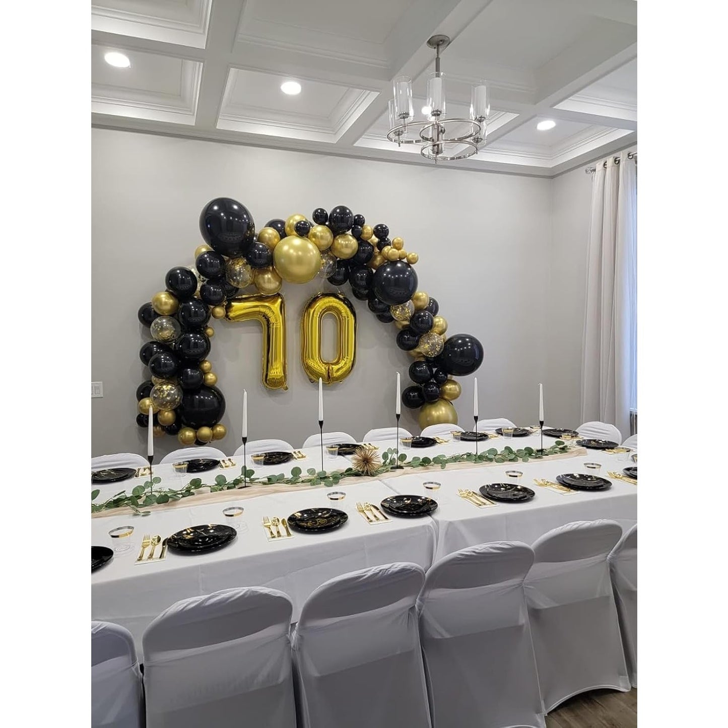 Balon din Folie Metalizata, Figurina Cifra, Tema Aniversare 80 cm, Ambalaj Individual, Pai inclus, Umflare cu Aer sau Heliu, Auriu, Cifra 0