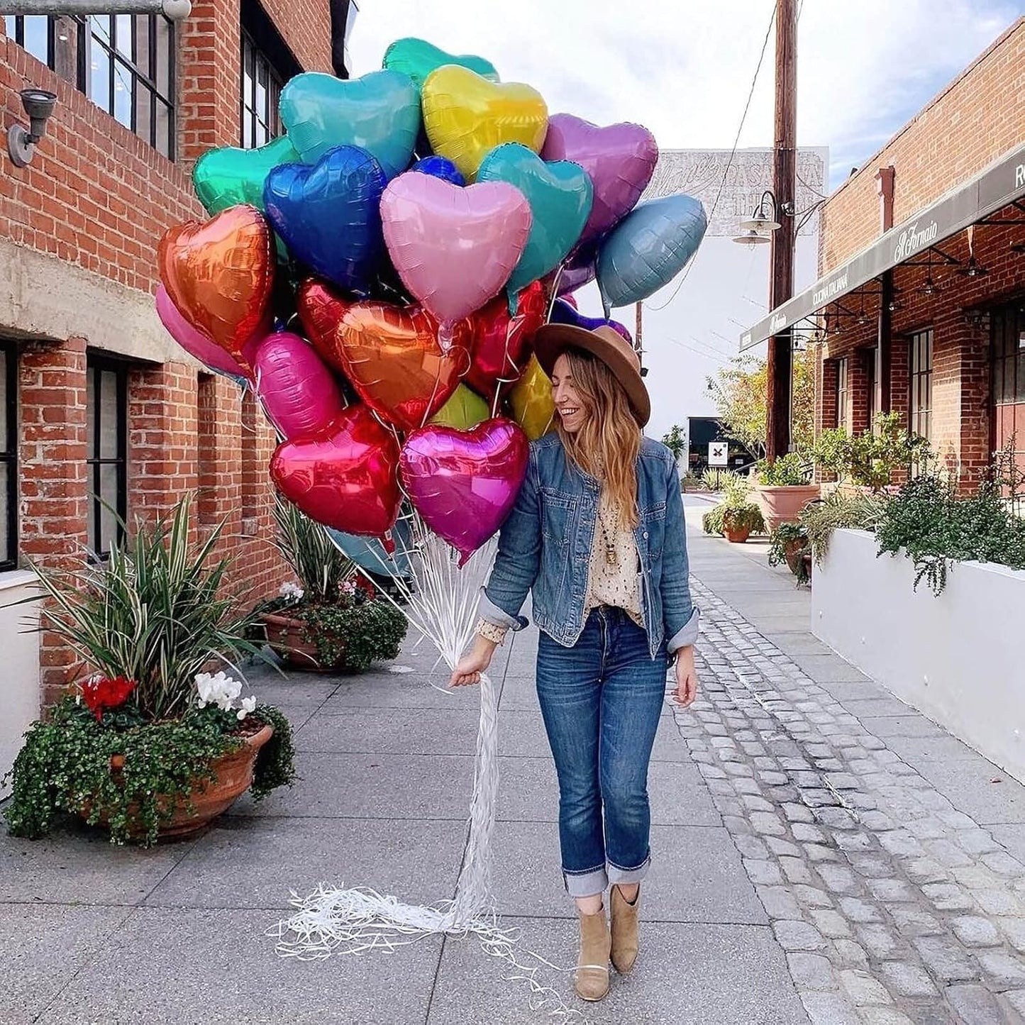 Balon din Folie Metalizata, Figurina Inimioara, Model Simplu, Tematica Iubire, 40 cm, Ambalaj Individual, Pai Inclus, Umflare cu Aer sau Heliu, Albastru