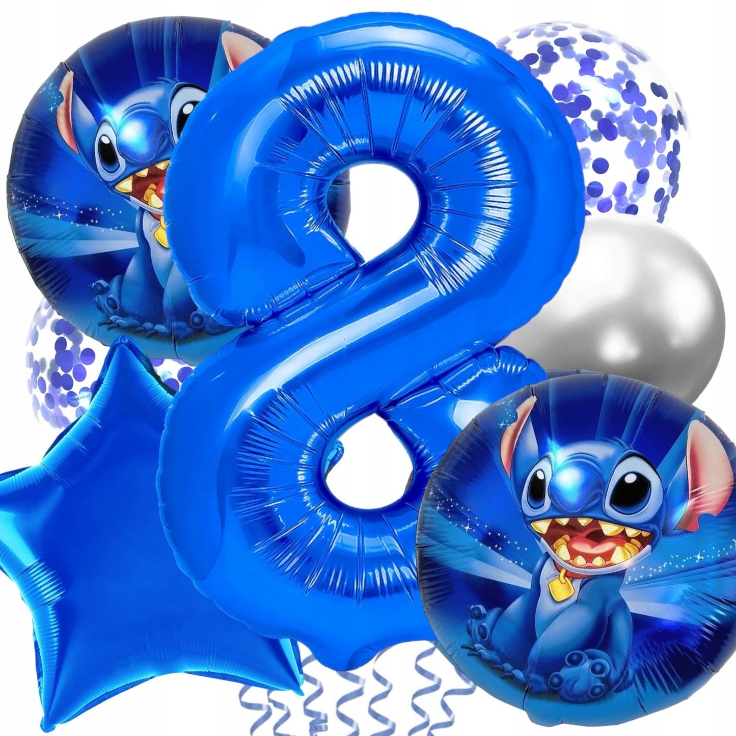 Balon din Folie Metalizata, Figurina Stea, Model Simplu, Tematica Aniversare, 40 cm, Ambalaj Individual, Pai Inclus, Umflare cu Aer sau Heliu, Albastru