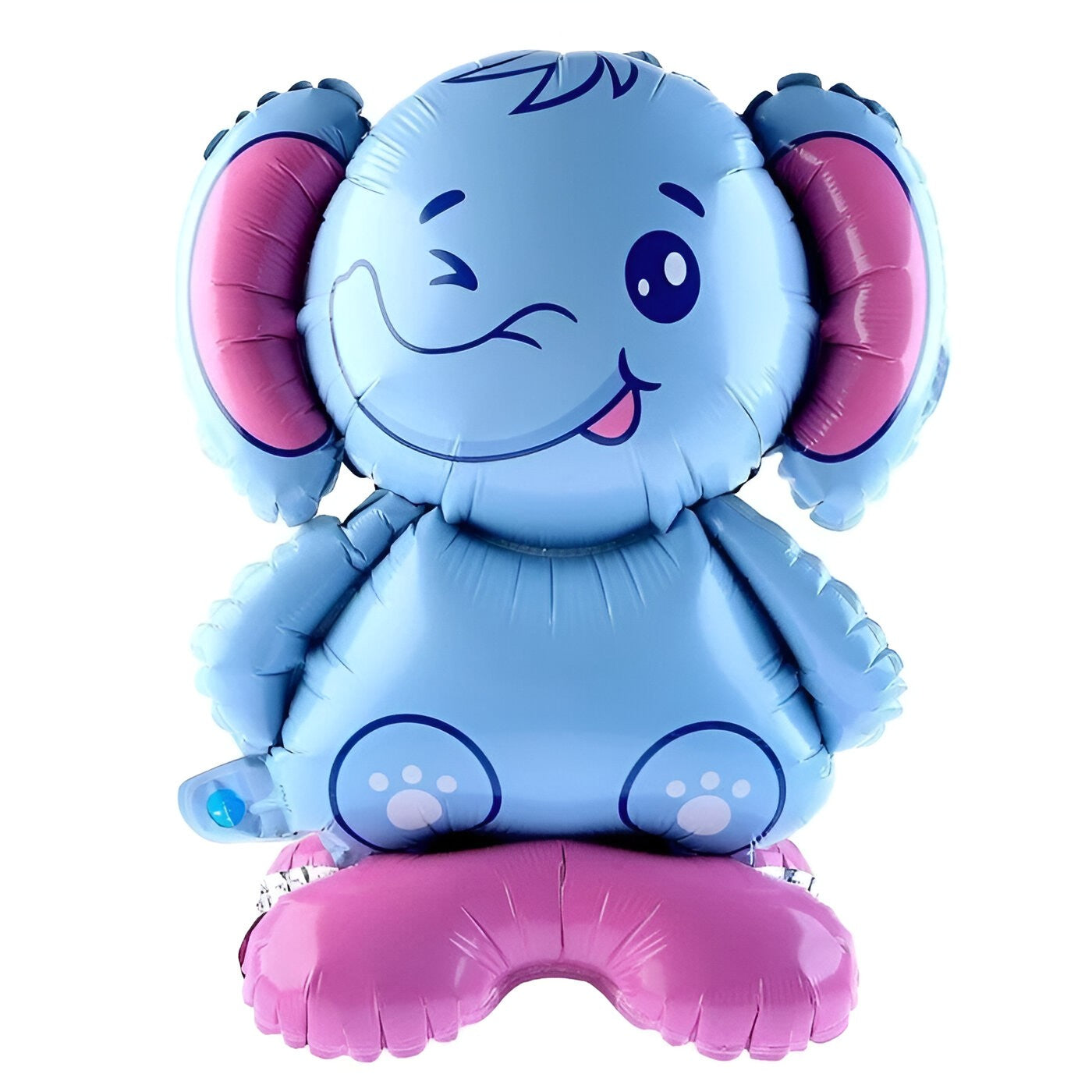 Balon din Folie Metalizata, Figurine Animăluțe, Model Elefant, 43x58cm, Ambalaj Individual, Pai Inclus, Umflare cu Aer sau Heliu, Multicolor