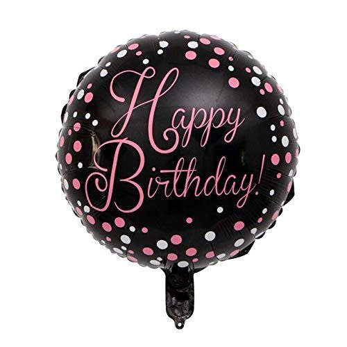 Balon din Folie Metalizata, Figurine, Model 2, Happy Birthday, Tematica Aniversare, 45 cm, Ambalaj Individual, Pai Inclus, Umflare cu Aer sau Heliu, Multicolor