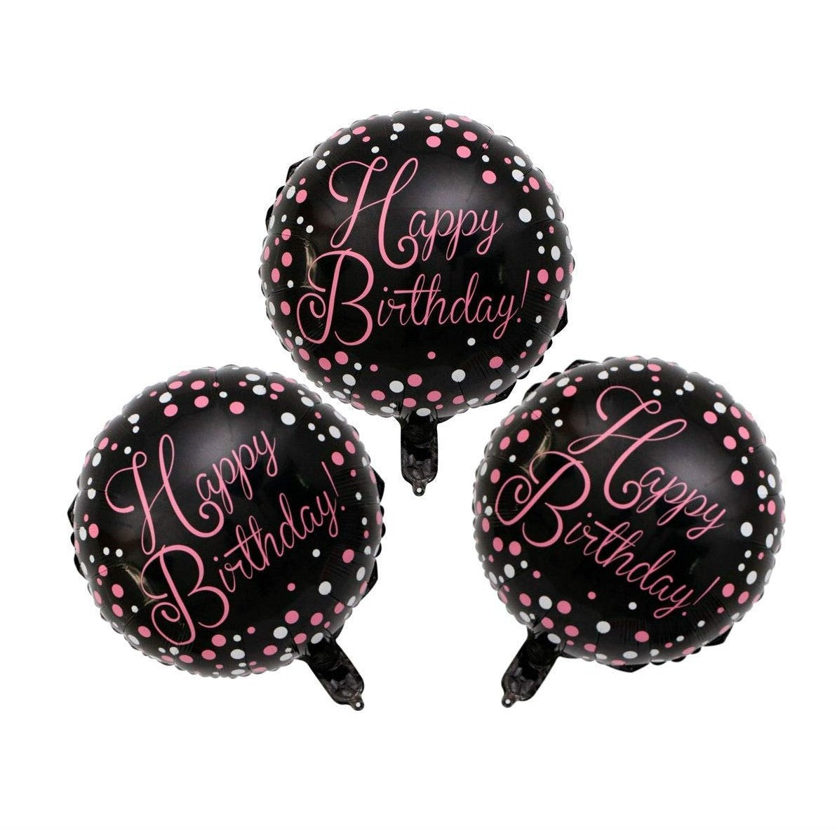 Balon din Folie Metalizata, Figurine, Model 2, Happy Birthday, Tematica Aniversare, 45 cm, Ambalaj Individual, Pai Inclus, Umflare cu Aer sau Heliu, Multicolor
