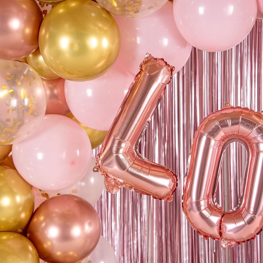Balon Folie Metalizata Litera L, 40 cm, Umflati cu Heliu sau Aer, Ambalaj Individual, Pai inclus, Rose Gold