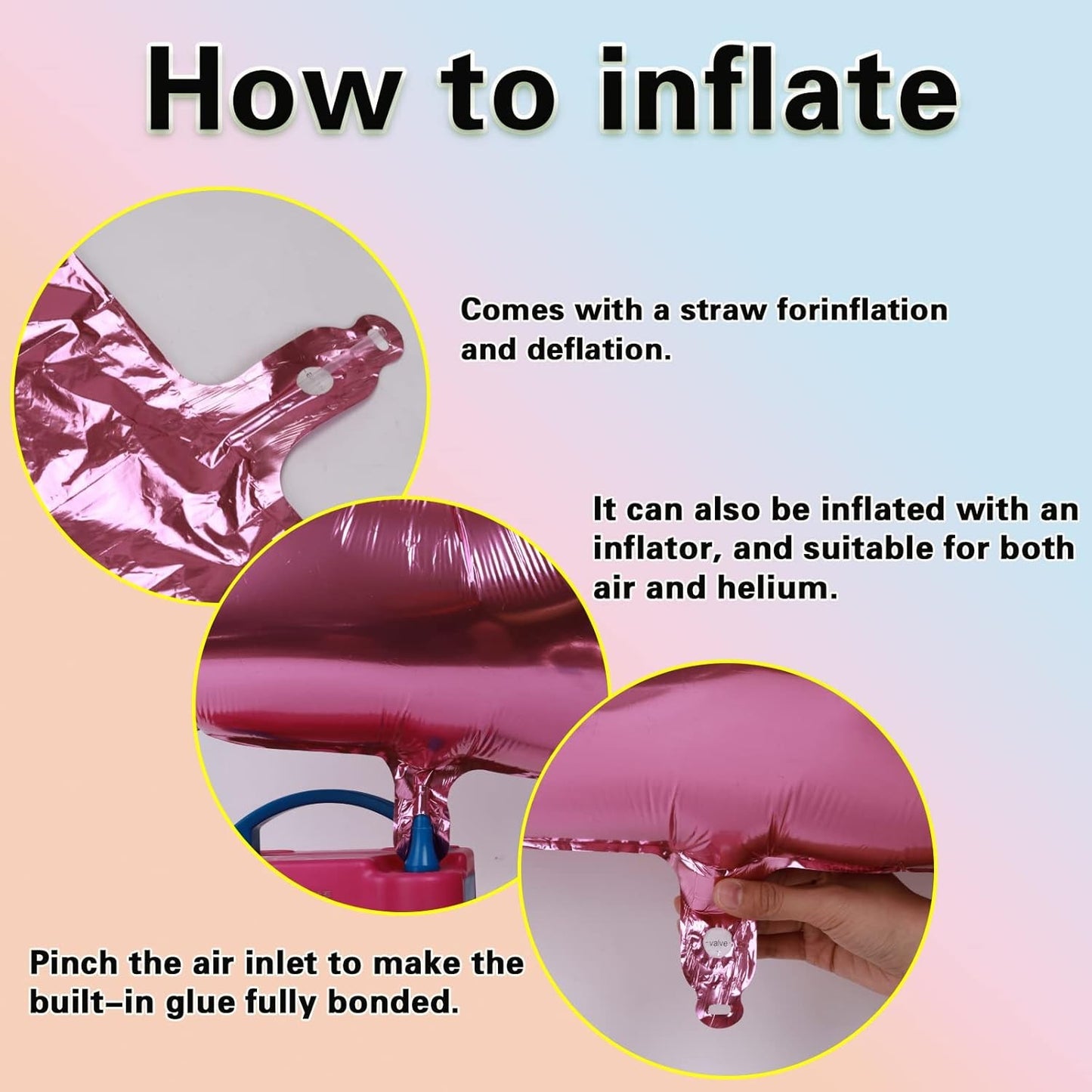 Balon din Folie Metalizata, Figurina Cifra, Tema Aniversare 40 cm, Ambalaj Individual, Pai inclus, Umflare cu Aer sau Heliu, Roz, Cifra 2