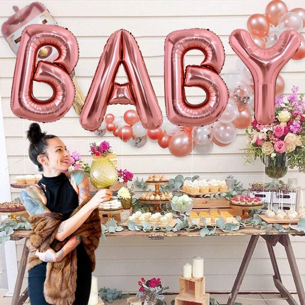 Balon Folie Metalizata Litera A, 100 cm, Umflati cu Heliu sau Aer, Ambalaj Individual, Pai inclus, Rose Gold