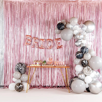 Balon Folie Metalizata Litera B, 40 cm, Umflati cu Heliu sau Aer, Ambalaj Individual, Pai inclus, Rose Gold