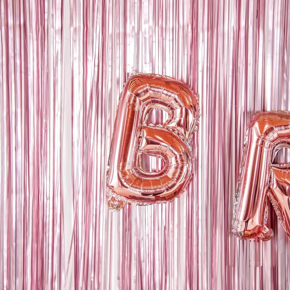 Balon Folie Metalizata Litera B, 40 cm, Umflati cu Heliu sau Aer, Ambalaj Individual, Pai inclus, Rose Gold