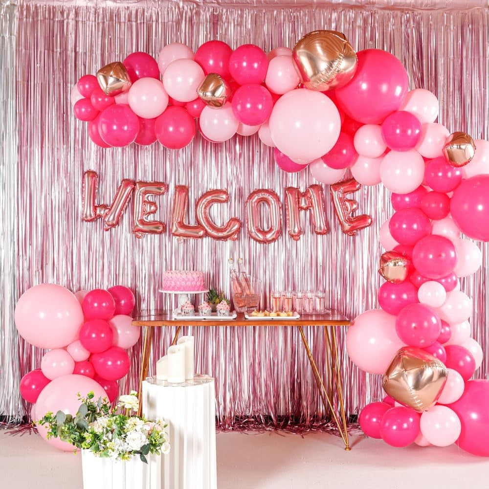 Balon Folie Metalizata Litera C, 40 cm, Umflati cu Heliu sau Aer, Ambalaj Individual, Pai inclus, Rose Gold