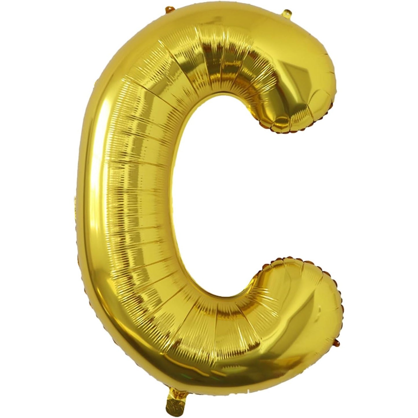 Balon Folie Metalizata Litera C, 80 cm, Umflati cu Heliu sau Aer, Ambalaj Individual, Pai inclus, Auriu