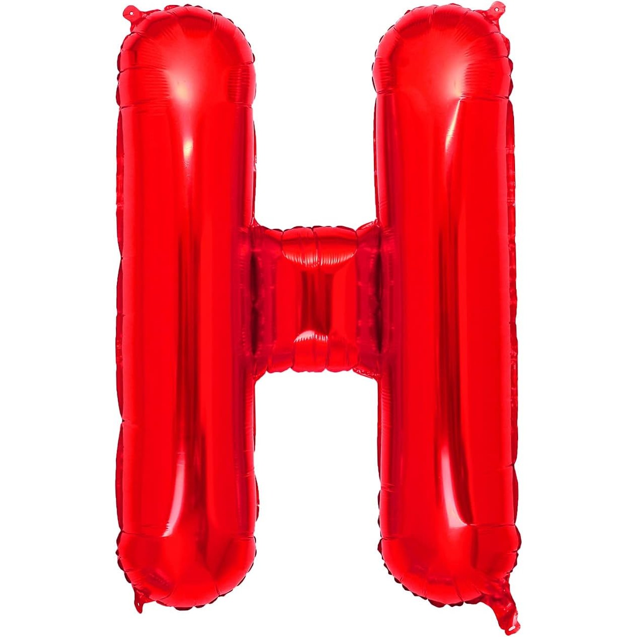 Balon Folie Metalizata Litera H, 40 cm, Umflati cu Heliu sau Aer, Ambalaj Individual, Pai inclus, Rosu