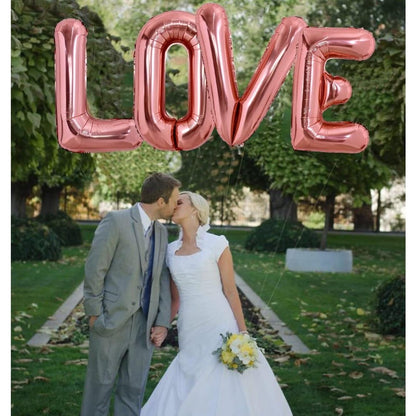 Balon Folie Metalizata Litera L, 100 cm, Umflati cu Heliu sau Aer, Ambalaj Individual, Pai inclus, Rose Gold
