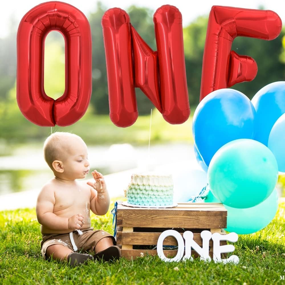 Balon Folie Metalizata Litera N, 40 cm, Umflati cu Heliu sau Aer, Ambalaj Individual, Pai inclus, Rosu