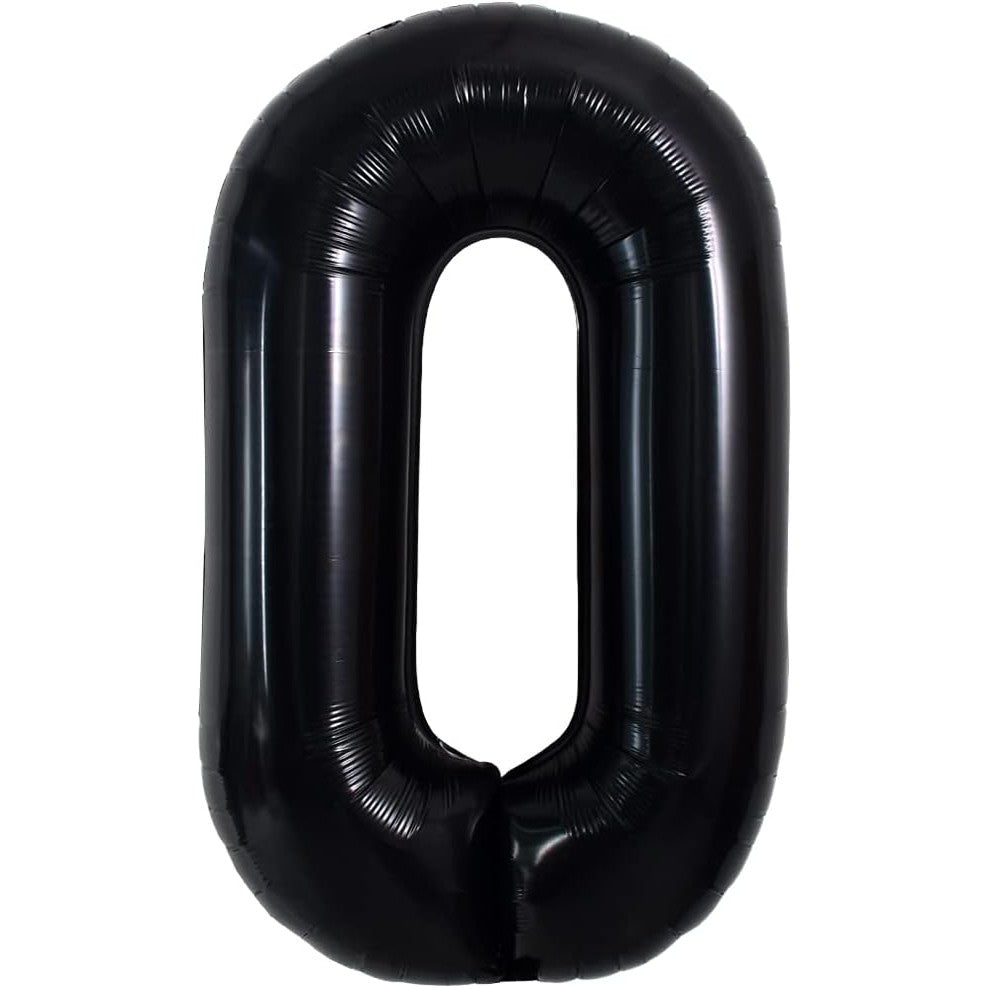 Balon Folie Metalizata Litera O, 40 cm, Umflati cu Heliu sau Aer, Ambalaj Individual, Pai inclus, Negru