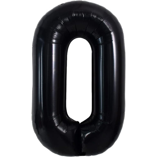 Balon Folie Metalizata Litera O, 40 cm, Umflati cu Heliu sau Aer, Ambalaj Individual, Pai inclus, Negru
