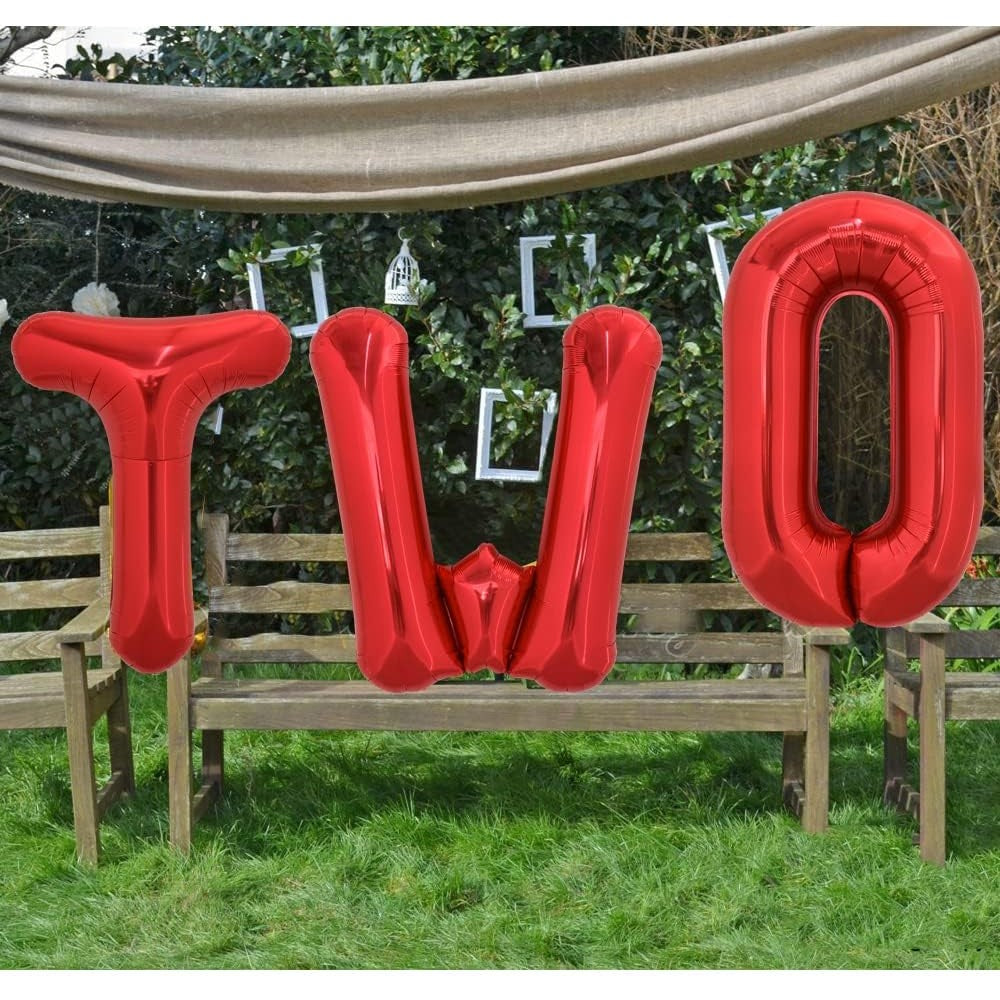 Balon Folie Metalizata Litera T, 40 cm, Umflati cu Heliu sau Aer, Ambalaj Individual, Pai inclus, Rosu