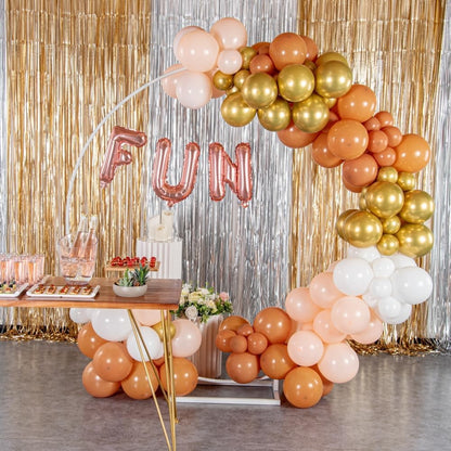 Balon Folie Metalizata Litera U, 40 cm, Umflati cu Heliu sau Aer, Ambalaj Individual, Pai inclus, Rose Gold