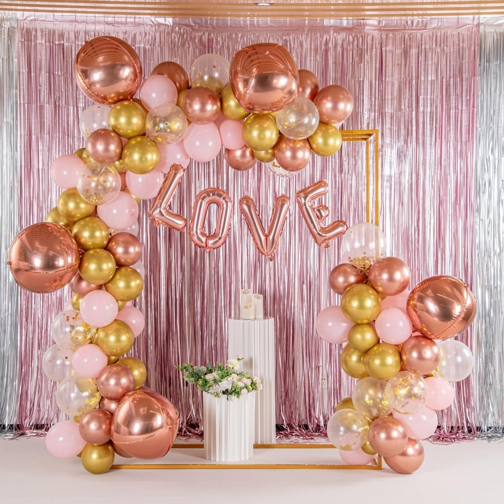 Balon Folie Metalizata Litera V, 40 cm, Umflati cu Heliu sau Aer, Ambalaj Individual, Pai inclus, Rose Gold
