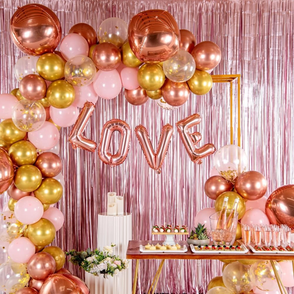 Balon Folie Metalizata Litera V, 40 cm, Umflati cu Heliu sau Aer, Ambalaj Individual, Pai inclus, Rose Gold