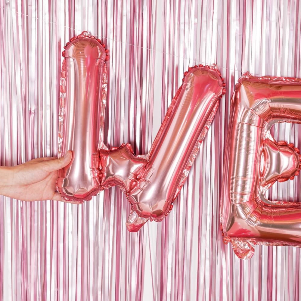 Balon Folie Metalizata Litera W, 40 cm, Umflati cu Heliu sau Aer, Ambalaj Individual, Pai inclus, Rose Gold