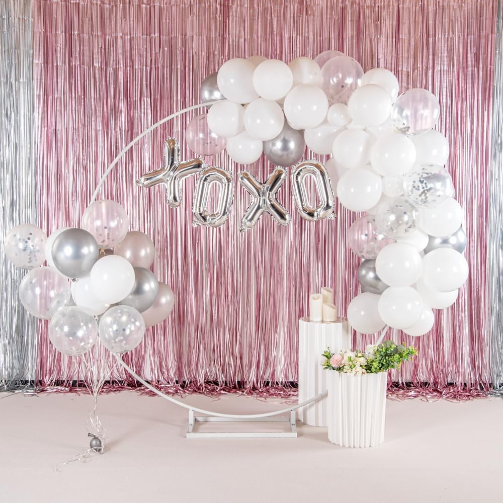 Balon Folie Metalizata Litera X, 40 cm, Umflati cu Heliu sau Aer, Ambalaj Individual, Pai inclus, Argintiu