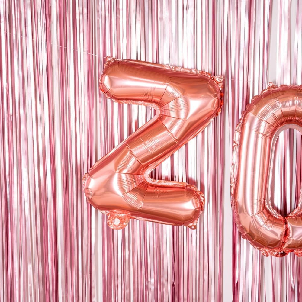 Balon Folie Metalizata Litera Z, 40 cm, Umflati cu Heliu sau Aer, Ambalaj Individual, Pai inclus, Rose Gold