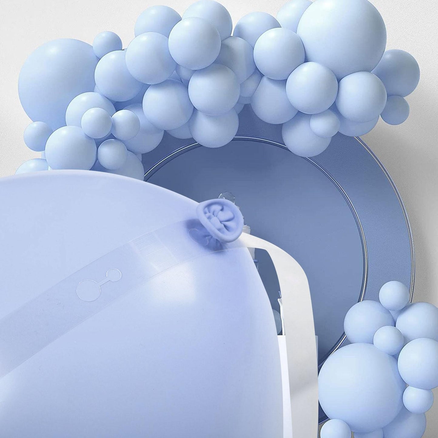 Banda Transparenta pentru Prinderea Baloanelor, din PVC, 5 m, Gauri Duble, Transparent