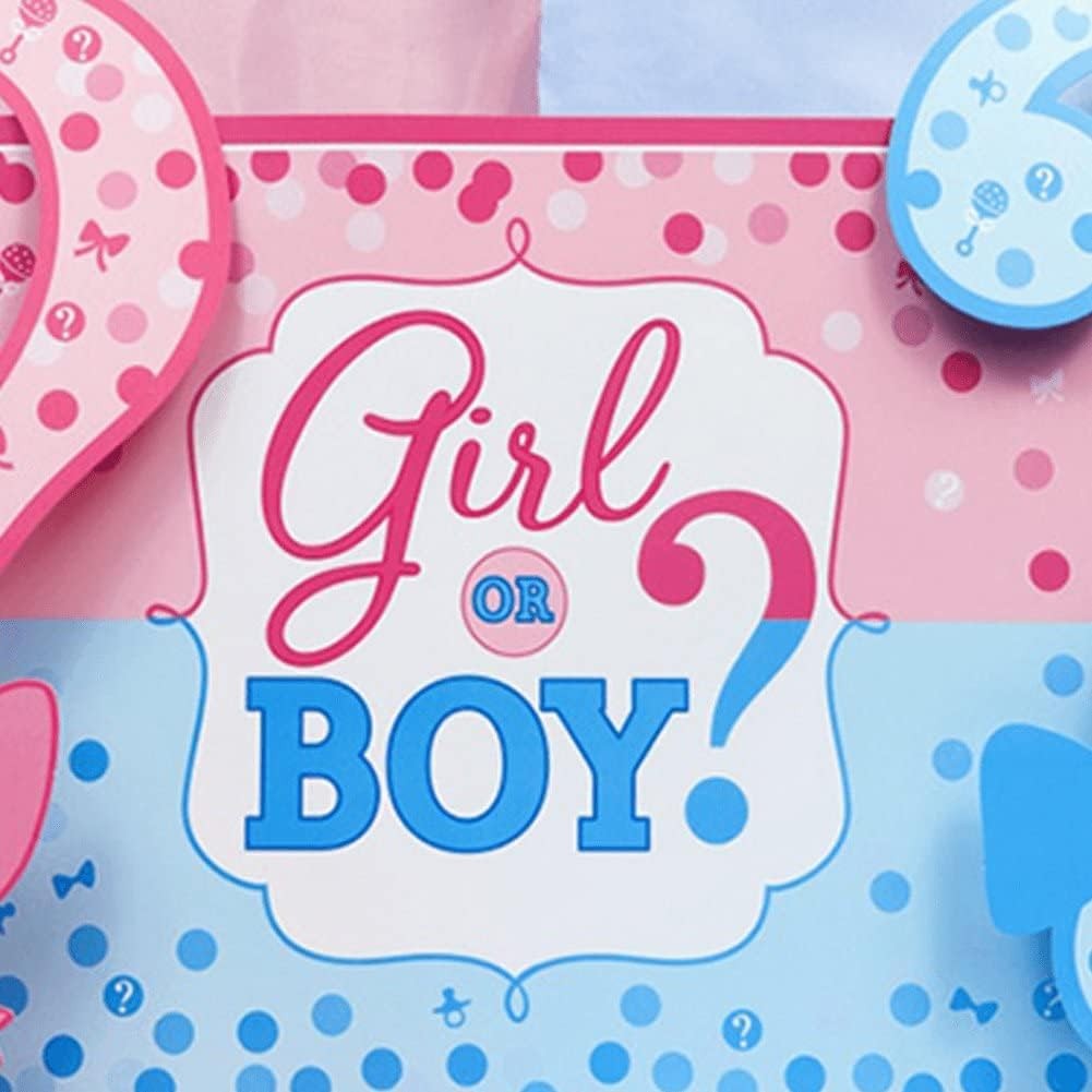 Banner pentru Petrecere, Model Girl or Boy, Tematica Gender Reveal, 150 x 100 cm, Albastru Roz